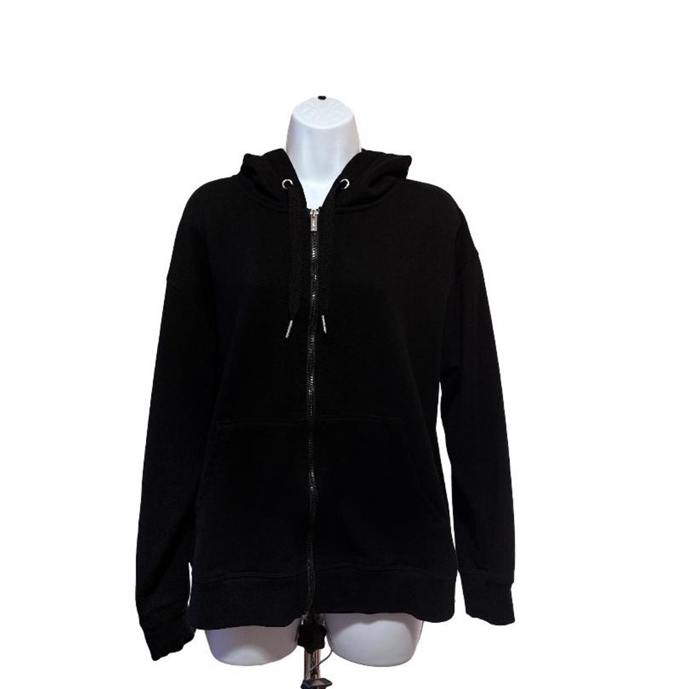 Classic Black Women's Zip-Up Hoodie